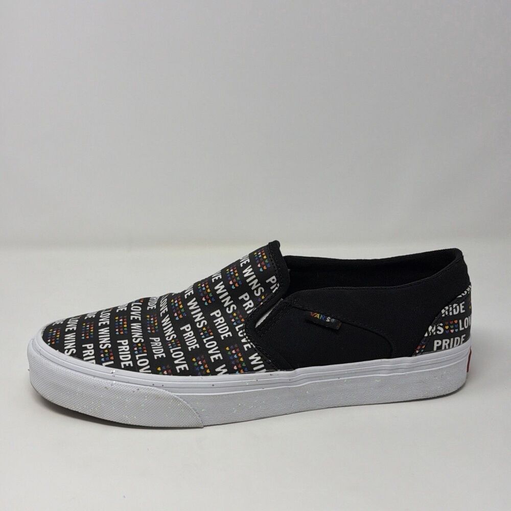 Vans Asher Pride Love Wins Women's Slip-On Shoes Black Multicolor Size 9.5 - Picture 9 of 16